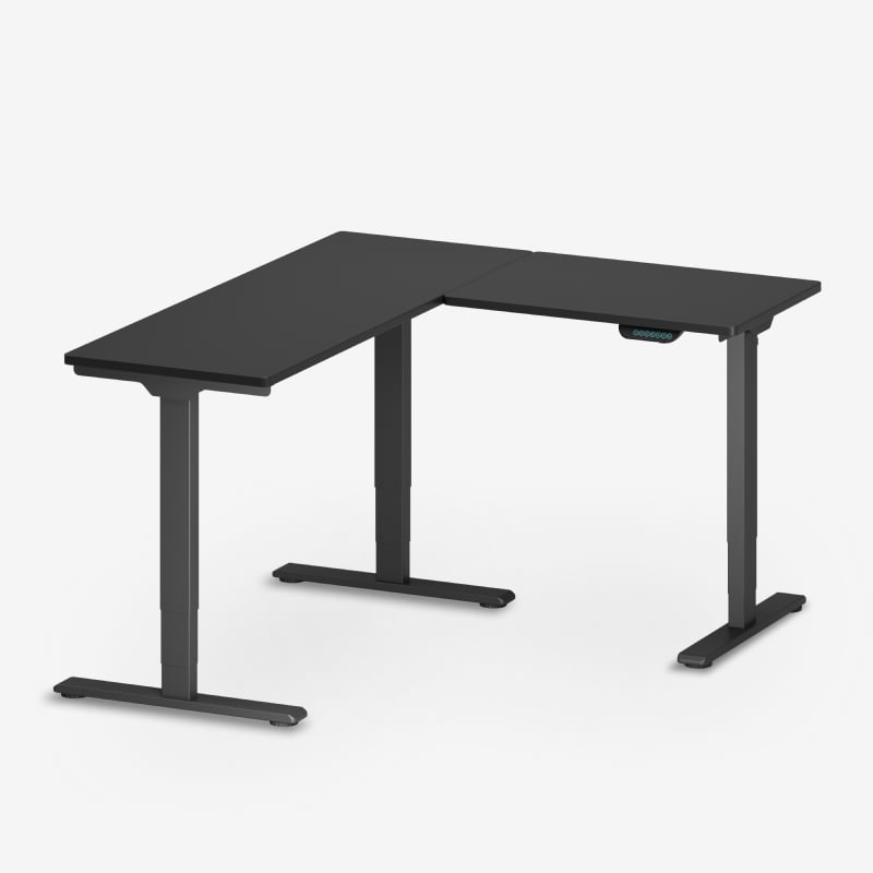 evl メタノブ32 リミテッド　マットブラック Lite L-Shaped Standing Desk E7L | FlexiSpot